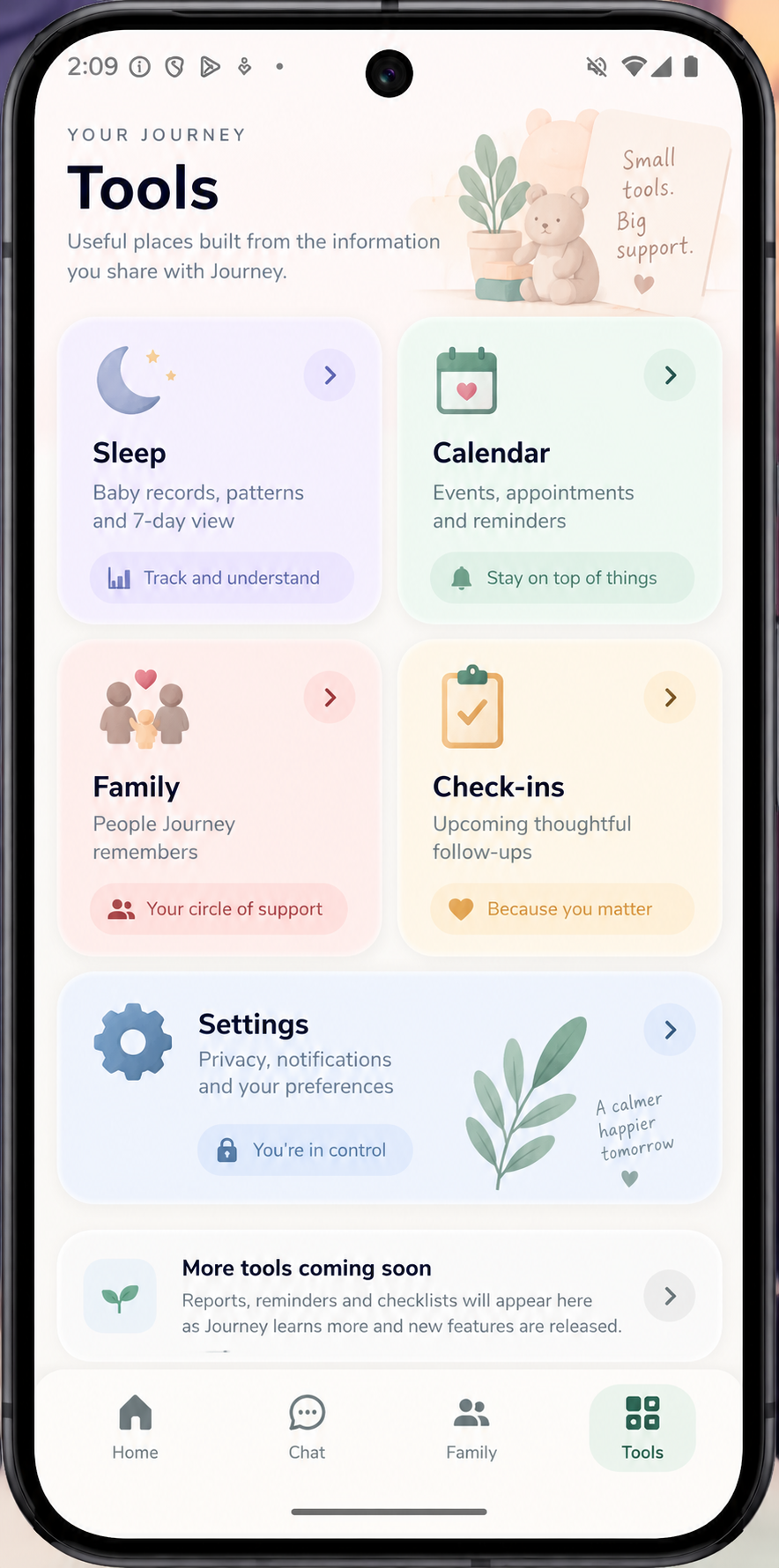 Journey family support tools